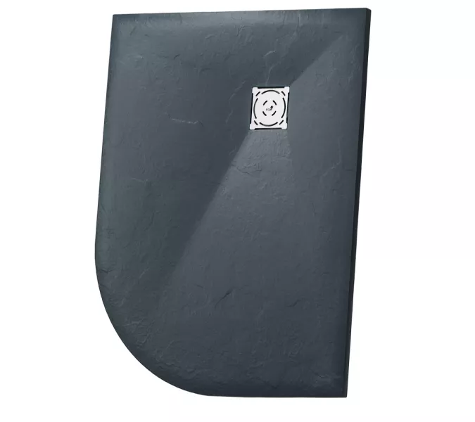 Душевой поддон асимметричный RGW ST/AL-G Графит, Выбрать цвет: Графит, Выбрать размер: 900х1200, Ориентация: Левая