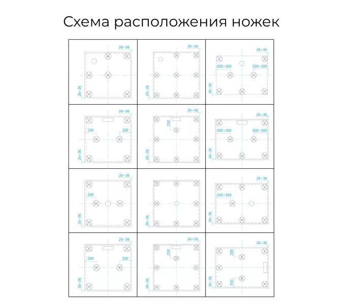 Душевой поддон квадратный RGW ST-W Белый, Выбрать цвет: Белый, Выбрать размер: 800x800, изображение 6