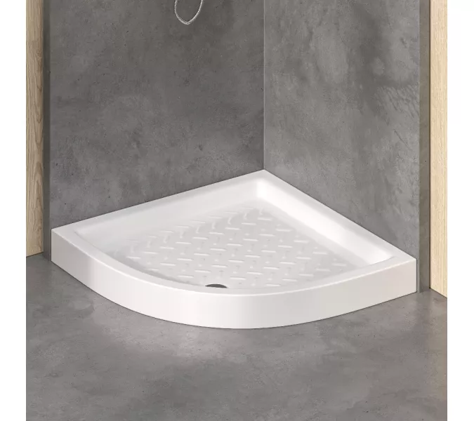 Душевой поддон полукруглый керамический RGW CR/R, Выбрать размер: 800x800