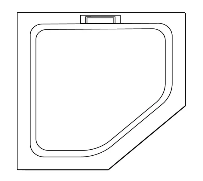 Душевой поддон трапеция RGW STA-61B Черный, Выбрать цвет: Чёрный, Выбрать размер: 900x900, изображение 3