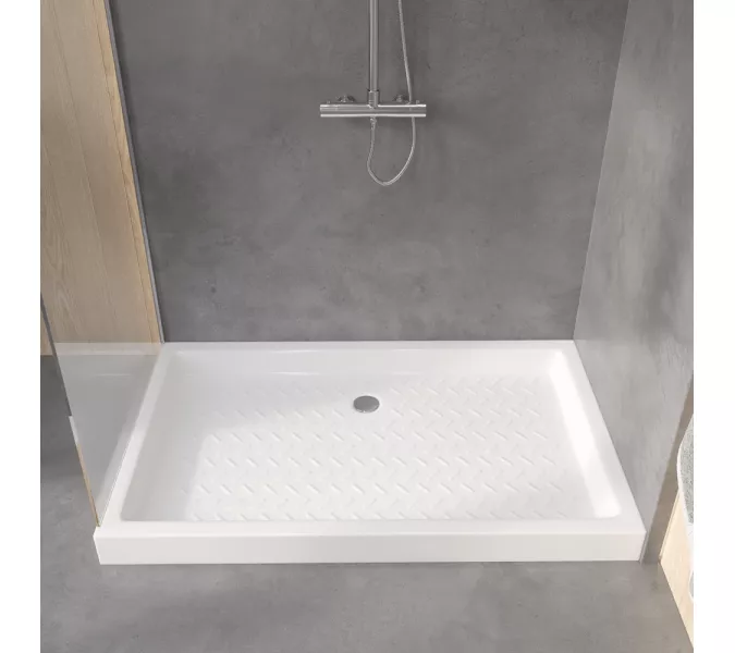 Душевой поддон прямоугольный керамический RGW CR высота 10 см, Выбрать размер: 700x1400, изображение 3