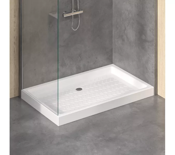 Душевой поддон прямоугольный керамический RGW CR высота 10 см, Выбрать размер: 700x1400