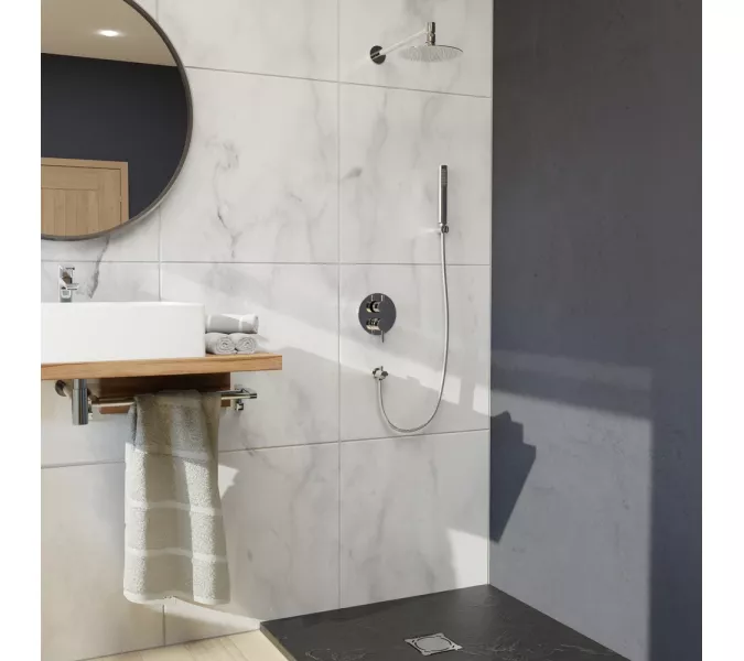 Душевая система встраиваемая RGW SP-52, Выбрать цвет: Хром, изображение 3