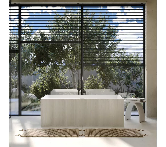 Ванна из искусственного камня ABBER Stein AS9602 белая матовая 170*75, изображение 7