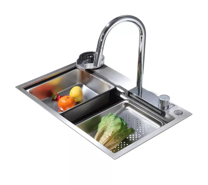 Кухонная мойка ABBER Wasser Kreis AF2194 хром, Выбрать цвет: Хром