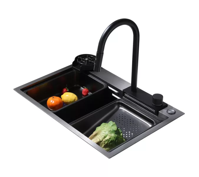 Кухонная мойка ABBER Wasser Kreis AF2194B черная матовая, Выбрать цвет: Черный матовый