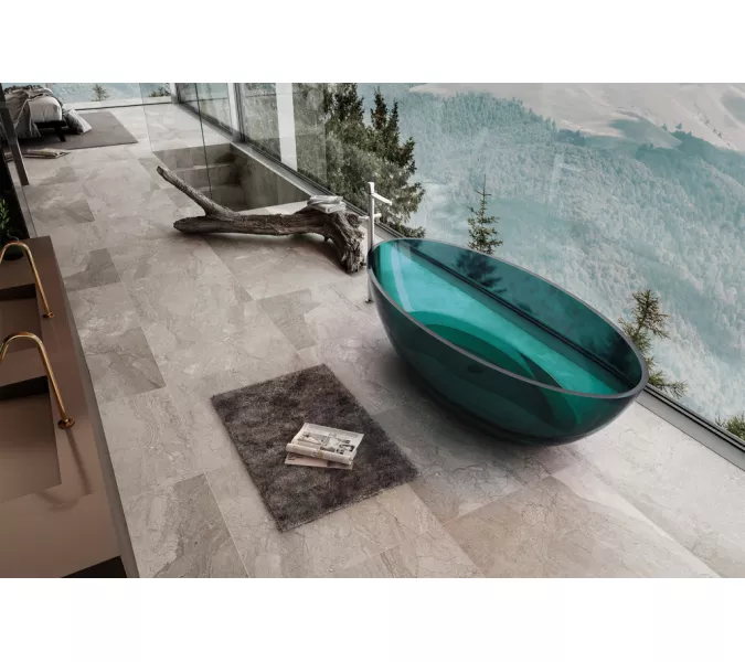 Ванна из полиэфирной смолы ABBER Kristall AT9702Aquamarin бирюзовая 180*85 прозрачная, Выбрать цвет: Бирюзовый, изображение 3