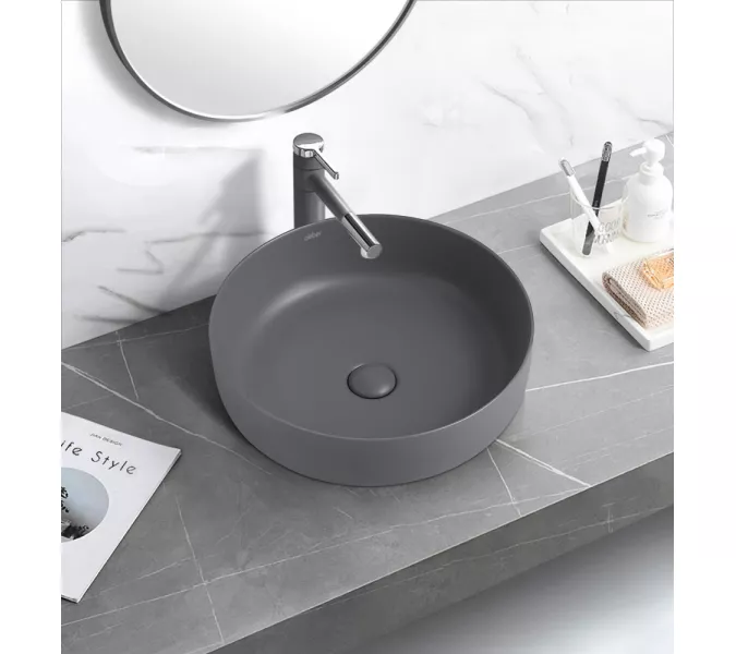 Раковина накладная ABBER Bequem AC2100MG серая матовая, Выбрать цвет: Серый матовый, изображение 3