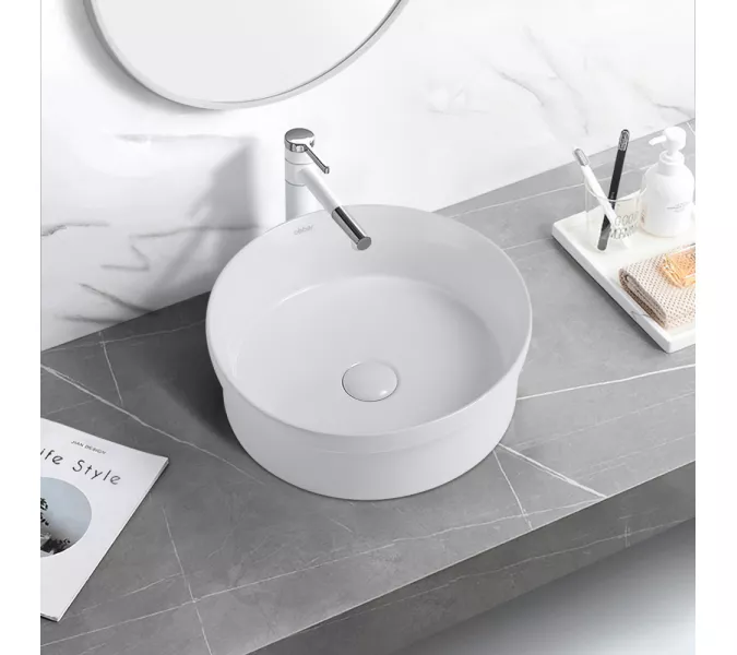 Раковина накладная ABBER Bequem AC2103 белая, Выбрать цвет: Белый, изображение 3