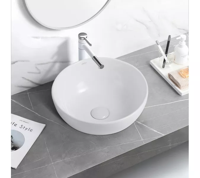 Раковина накладная ABBER Bequem AC2105 белая, Выбрать цвет: Белый, изображение 3