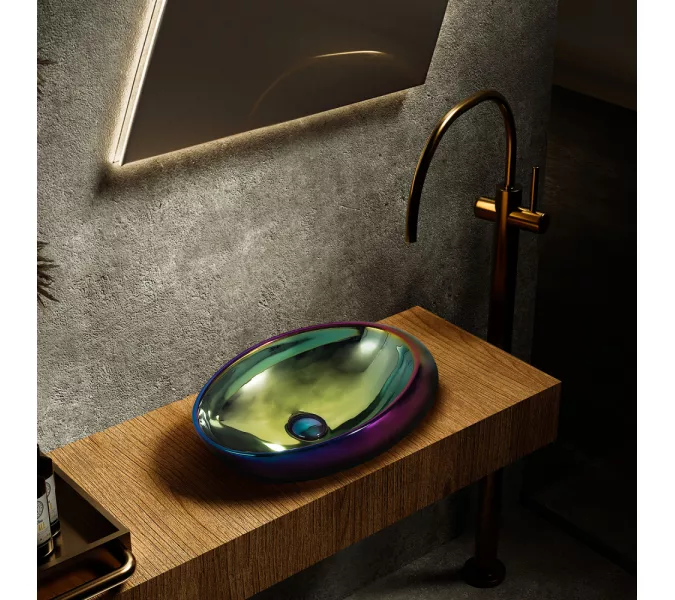 Раковина накладная ABBER Bequem AC2107Regen хамелеон, Выбрать цвет: Хамелеон, изображение 4