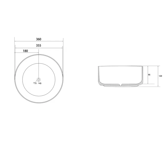 Раковина накладная ABBER Bequem AC2108MBG темно-зеленая матовая, Выбрать цвет: Темно-зеленый матовый, изображение 4