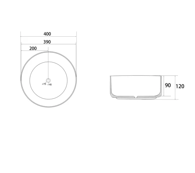Раковина накладная ABBER Bequem AC2109BG матовое золото с черным, Выбрать цвет: Золото матовое/черный, изображение 4