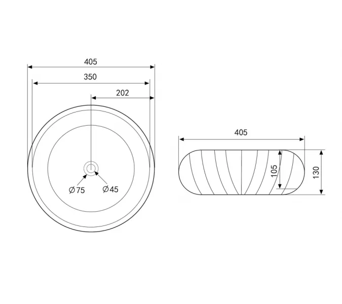 Раковина накладная ABBER Bequem AC2115 белая, изображение 4