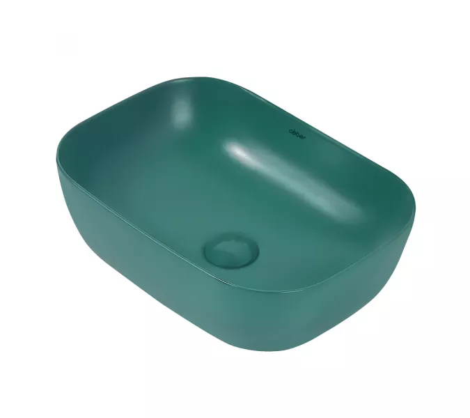 Раковина накладная ABBER Rechteck AC2200MBG темно-зеленая матовая, Выбрать цвет: Темно-зеленый матовый