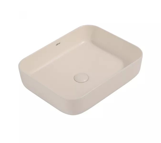 Раковина накладная ABBER Rechteck AC2202MBE светло-бежевая матовая, Выбрать цвет: Бежевый светлый матовый