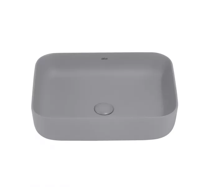 Раковина накладная ABBER Rechteck AC2202MG серая матовая, Выбрать цвет: Серый матовый, изображение 3