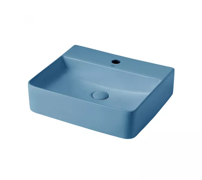 Раковина накладная ABBER Rechteck AC2203MSB синяя матовая, Выбрать цвет: Матовая синяя