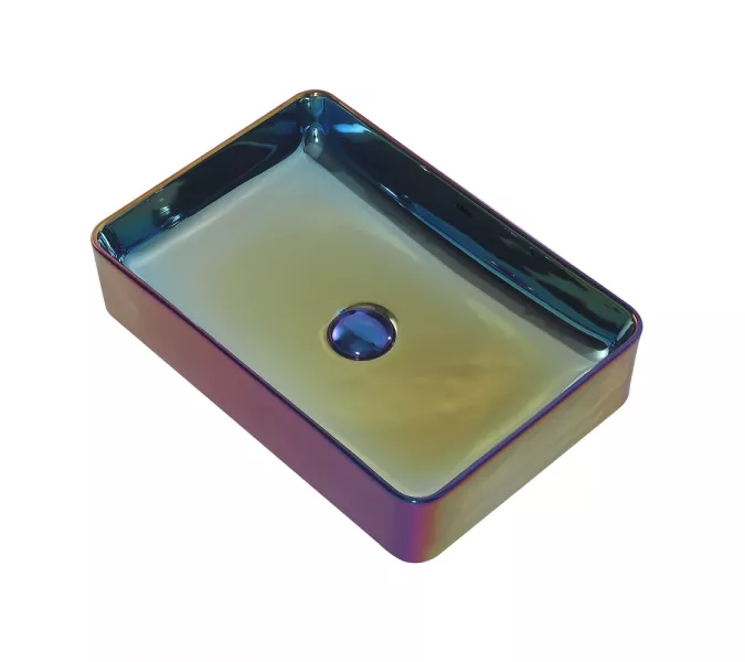 Раковина накладная ABBER Rechteck AC2207Regen хамелеон, Выбрать цвет: Хамелеон, изображение 3