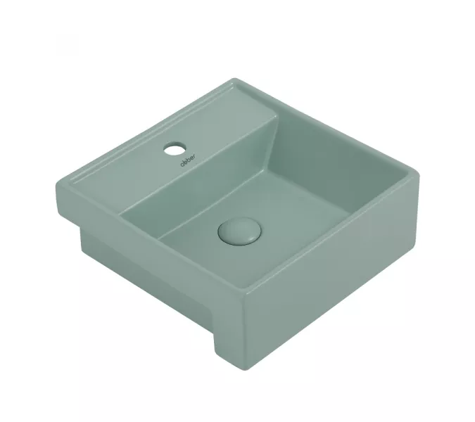 Раковина накладная ABBER Rechteck AC2208MCG светло-зеленая матовая, Выбрать цвет: светло-зеленый матовый