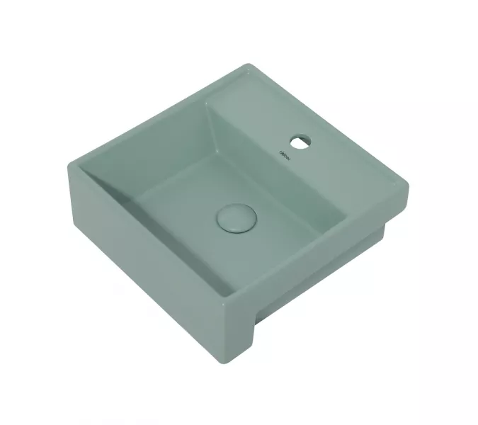 Раковина накладная ABBER Rechteck AC2208MCG светло-зеленая матовая, Выбрать цвет: светло-зеленый матовый, изображение 2