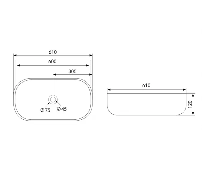 Раковина накладная ABBER Rechteck AC2209 белая, Выбрать цвет: Белый, изображение 4