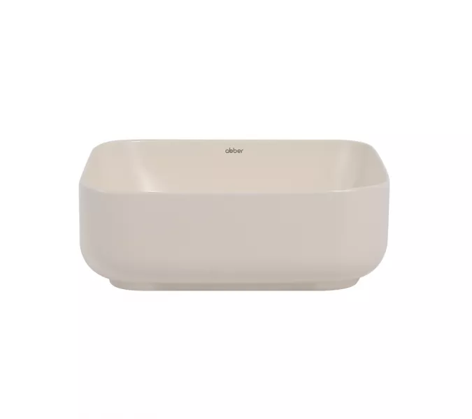 Раковина накладная ABBER Rechteck AC2211MBE светло-бежевая матовая, Выбрать цвет: Бежевый светлый матовый, изображение 3