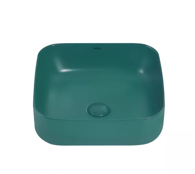 Раковина накладная ABBER Rechteck AC2211MBG темно-зеленая матовая, Выбрать цвет: Темно-зеленый матовый, изображение 3