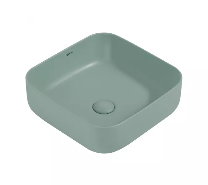 Раковина накладная ABBER Rechteck AC2211MCG светло-зеленая матовая, Выбрать цвет: светло-зеленый матовый