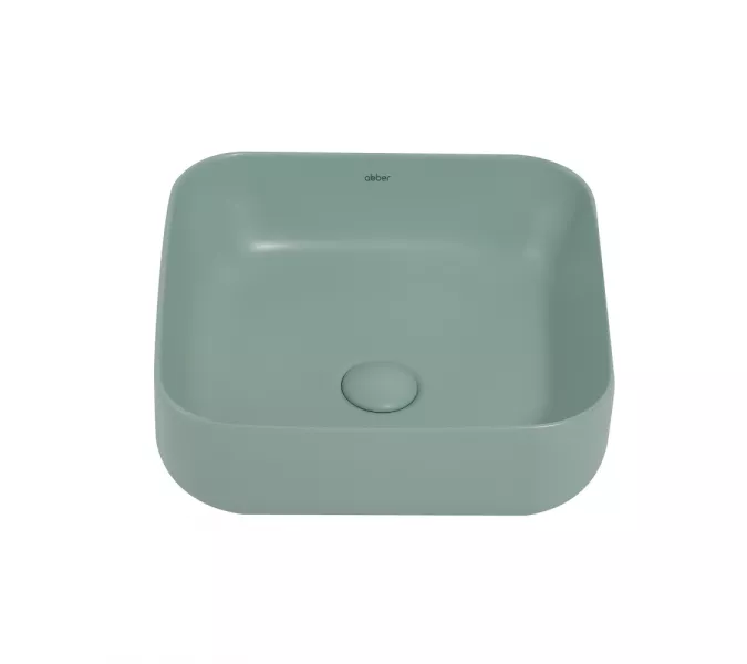 Раковина накладная ABBER Rechteck AC2211MCG светло-зеленая матовая, Выбрать цвет: светло-зеленый матовый, изображение 2