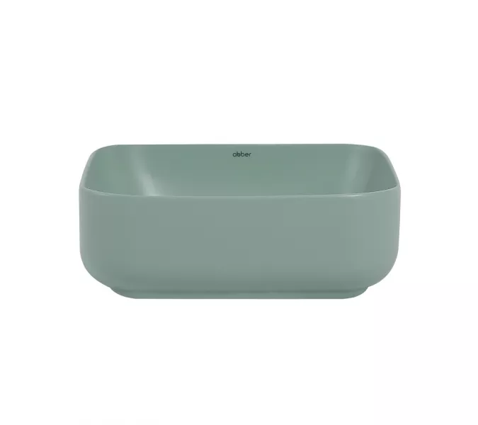 Раковина накладная ABBER Rechteck AC2211MCG светло-зеленая матовая, Выбрать цвет: светло-зеленый матовый, изображение 3