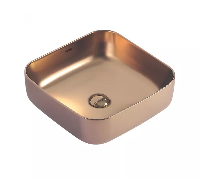 Раковина накладная ABBER Rechteck AC2211MRG розовое золото матовое, Выбрать цвет: Розовое золото
