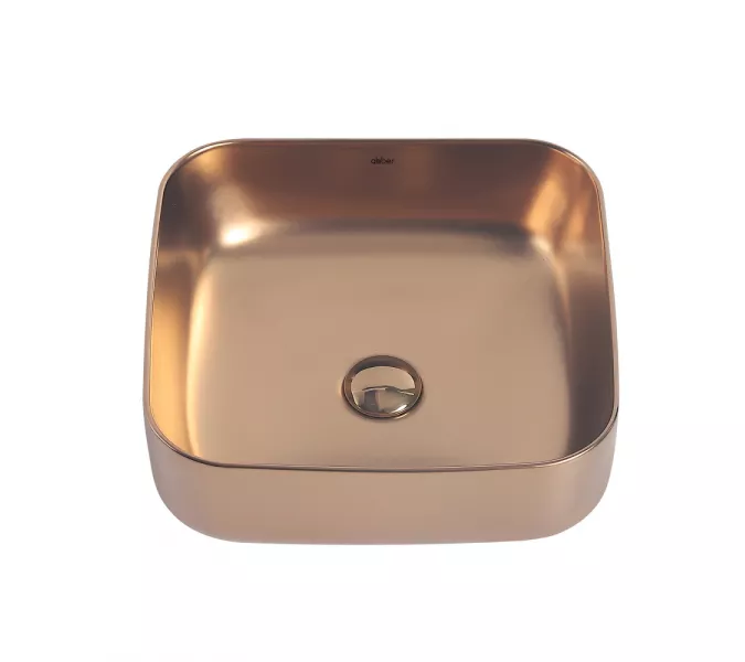 Раковина накладная ABBER Rechteck AC2211MRG розовое золото матовое, Выбрать цвет: Розовое золото, изображение 2