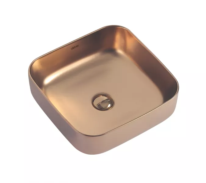 Раковина накладная ABBER Rechteck AC2211MRG розовое золото матовое, Выбрать цвет: Розовое золото, изображение 3