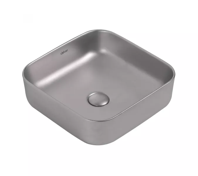Раковина накладная ABBER Rechteck AC2211MS серебро матовое, Выбрать цвет: Серебро матовое