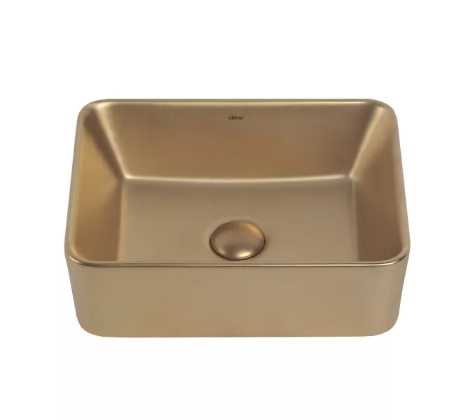 Раковина накладная ABBER Rechteck AC2213MMG золото матовое, Выбрать цвет: Золото матовое, изображение 2