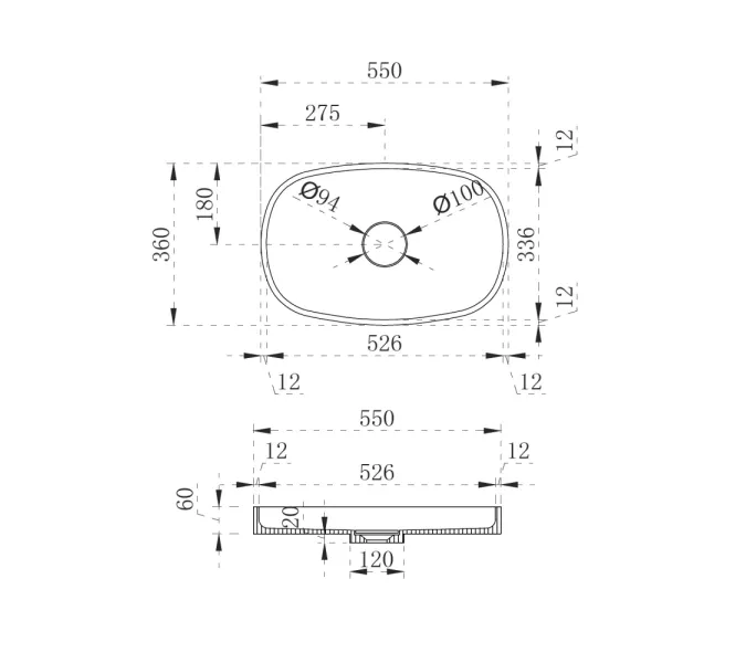 Раковина накладная ABBER Stein AS2601, изображение 4