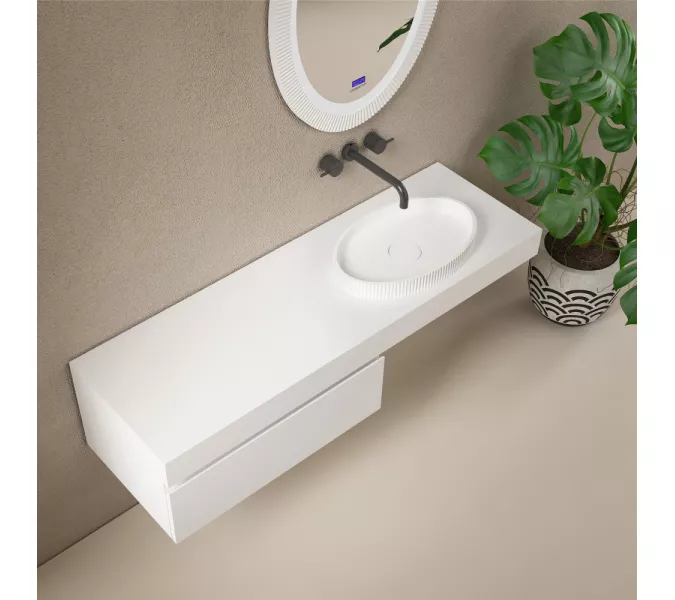 Раковина накладная ABBER Stein AS2603, Выбрать цвет: Белый, изображение 2