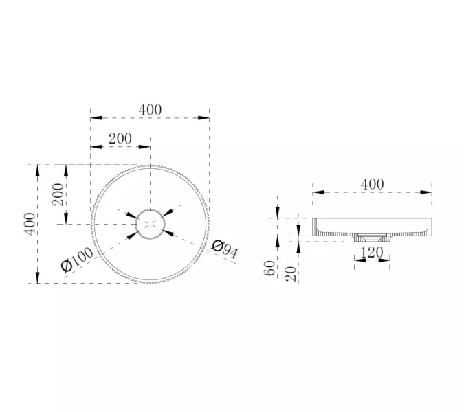 Раковина накладная ABBER Stein AS2604 Blau голубая, изображение 4