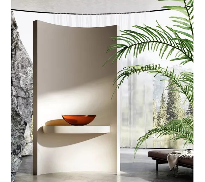 Раковина накладная прозрачная ABBER Kristall AT2802Opal, Выбрать цвет: Коричневый, изображение 3