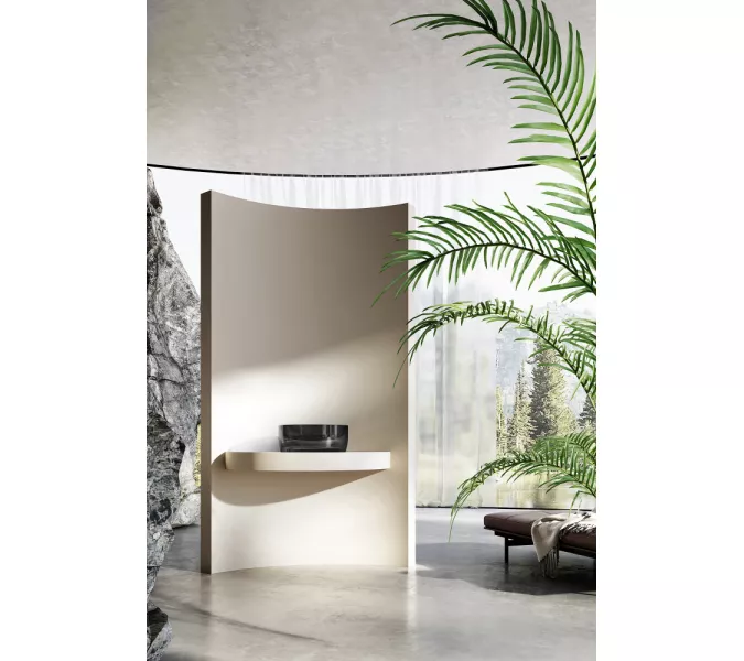 Раковина накладная прозрачная ABBER Kristall AT2804Onyx, Выбрать цвет: Чёрный, изображение 3