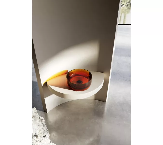 Раковина накладная прозрачная ABBER Kristall AT2804Opal, Выбрать цвет: Коричневый, изображение 2