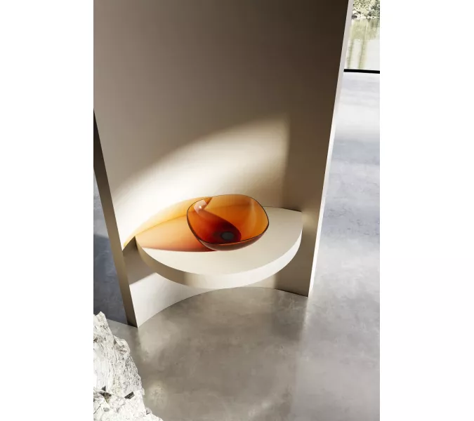 Раковина накладная прозрачная ABBER Kristall AT2806Opal, Выбрать цвет: Коричневый, изображение 2