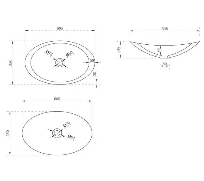 Раковина накладная прозрачная ABBER Kristall AT2808Emerald зеленая, изображение 4