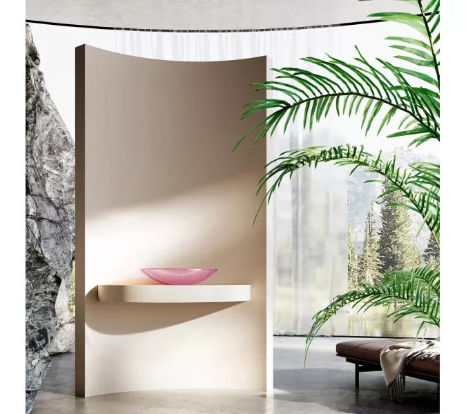 Раковина накладная прозрачная ABBER Kristall AT2810Koralle розовая, Выбрать цвет: Розовый, изображение 3