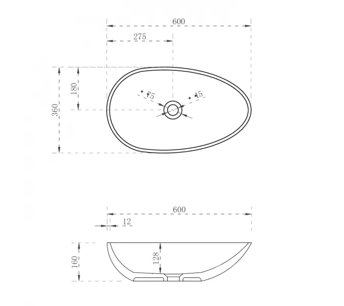 Раковина накладная прозрачная ABBER Kristall AT2811Amber желтая, изображение 4