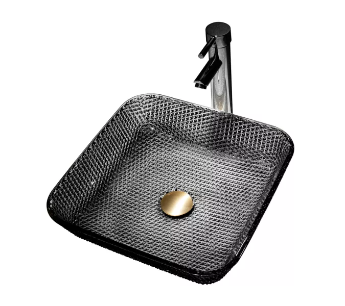 Раковина накладная стеклянная ABBER Glas AK2311B черная, Выбрать цвет: Чёрный