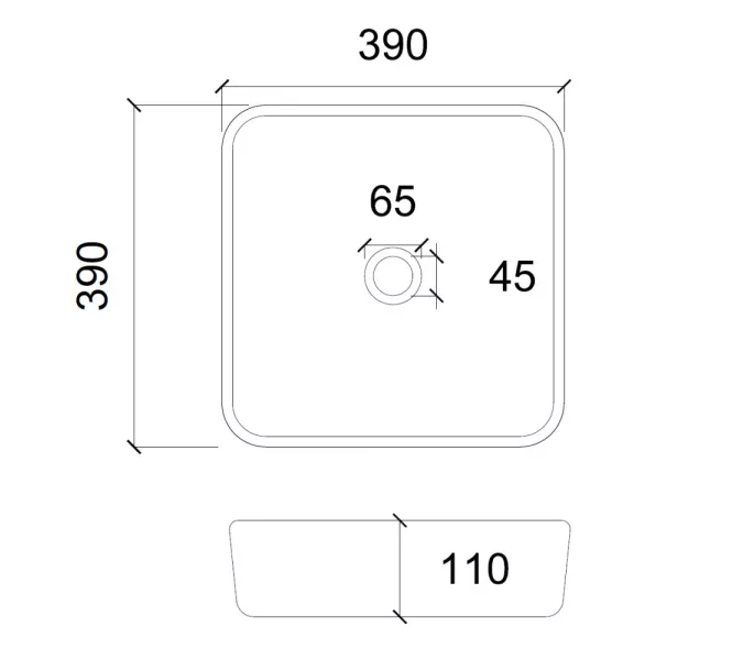 Раковина накладная стеклянная ABBER Glas AK2311B черная, Выбрать цвет: Чёрный, изображение 2