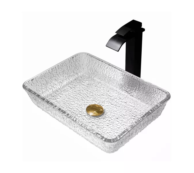 Раковина накладная стеклянная ABBER Glas AK2313 прозрачная, Выбрать цвет: Прозрачный