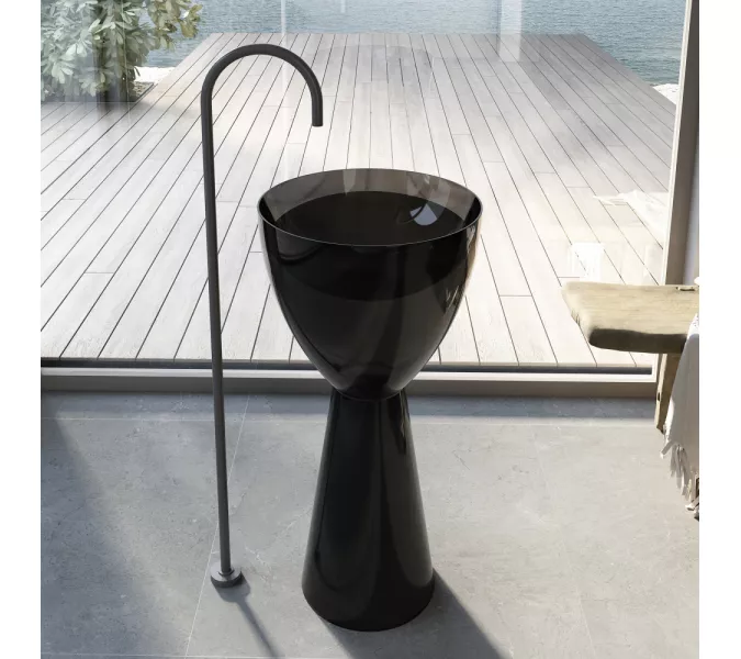 Раковина отдельностоящая прозрачная ABBER Kristall AT2703Onyx